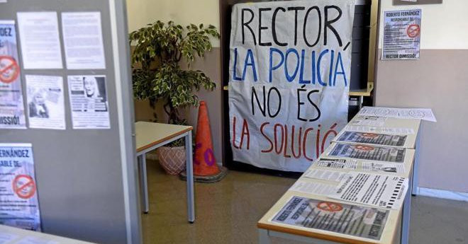 Els Mossos entren a desallotjar el rectorat de la UdL però no troben a ningú