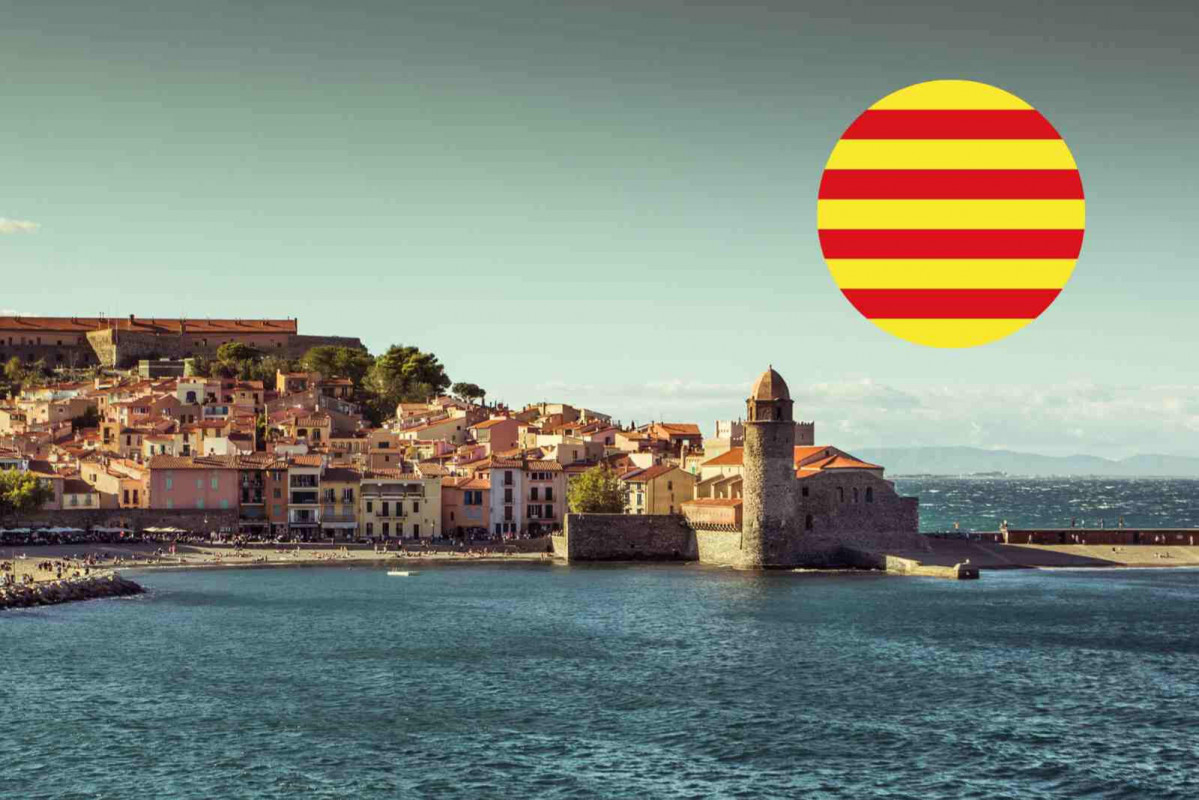 Colliure con la bandera de cataluna 1600 1067