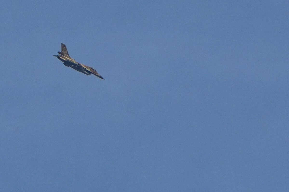 Europapress 5687656 kiryat shmona jan 2024    fighter jet of israel defense forces idf is seen 1600 1067