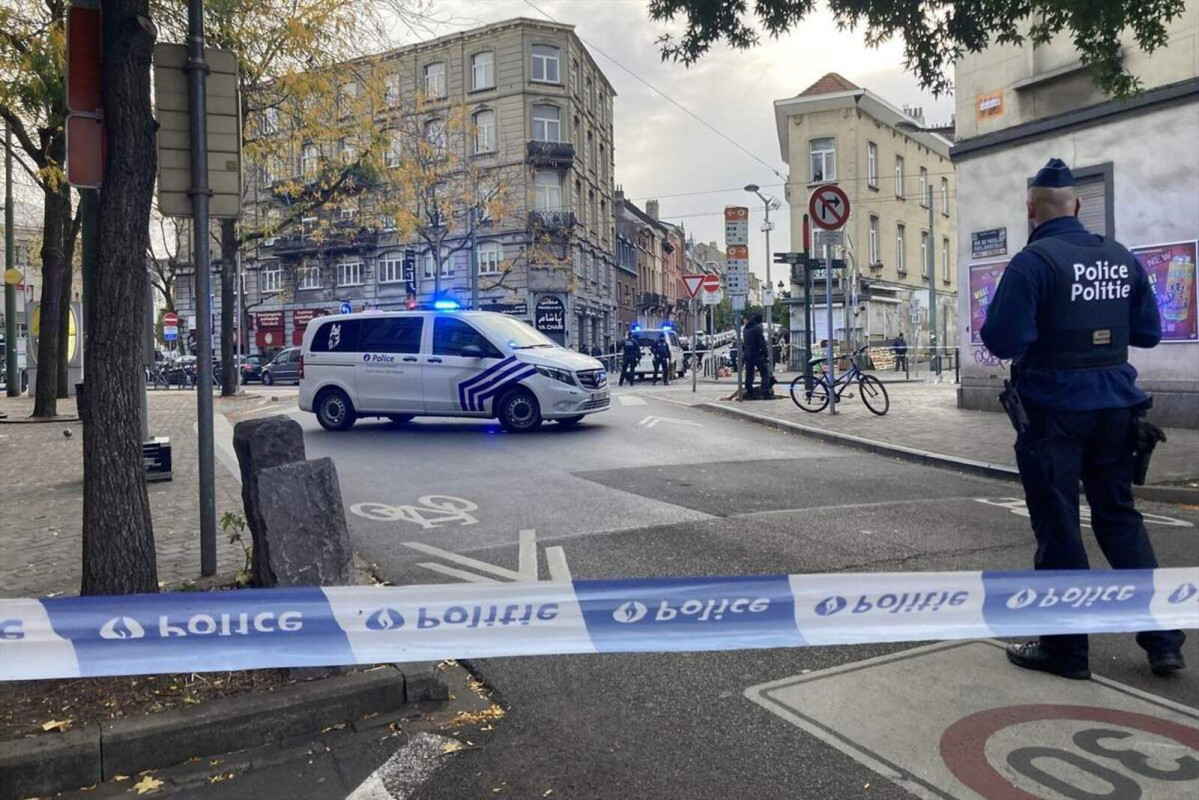 Europapress 5510354 17 october 2023 belgium brussels police work at the scene near place eugene 1600 1067
