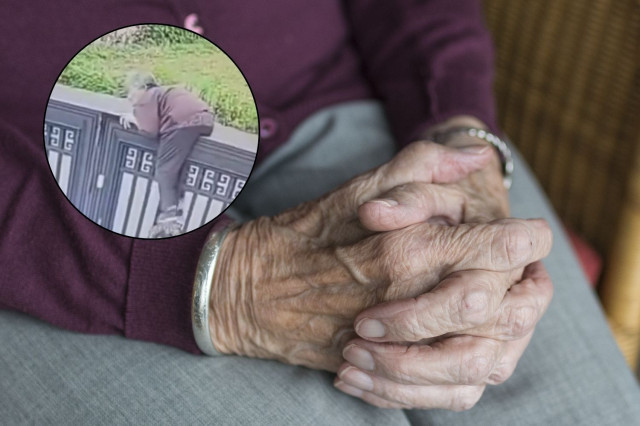 VÍDEO | Una dona gran de 92 anys aconsegueix escapar-se d'una residència enfilant-se pel reixat