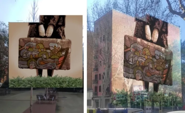 Un nou mural artístic recorda el poeta xilè Pablo Neruda a Barcelona