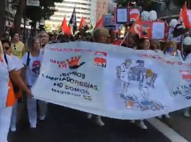 Els treballadors de neteja de l'Ajuntament de Sabadell diuen prou: 