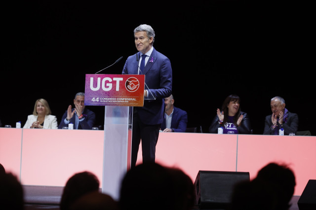 EuropaPress 6365593 lider pp alberto nunez feijoo interviene 44 congreso confederal ugt