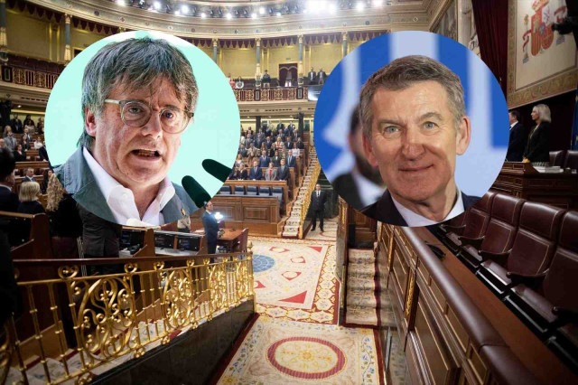 CarlesPuigdemontyAlbertoNezFeijoenelCongreso