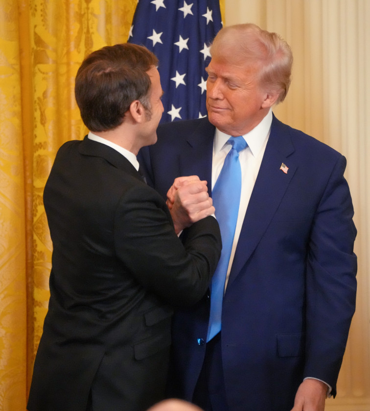 Trump i Macron exhibeixen la seva amistat, però discrepen sobre la guerra a Ucraïna