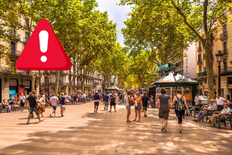 Alliberat un treballador que havia quedat atrapat a les obres de la Rambla de Barcelona