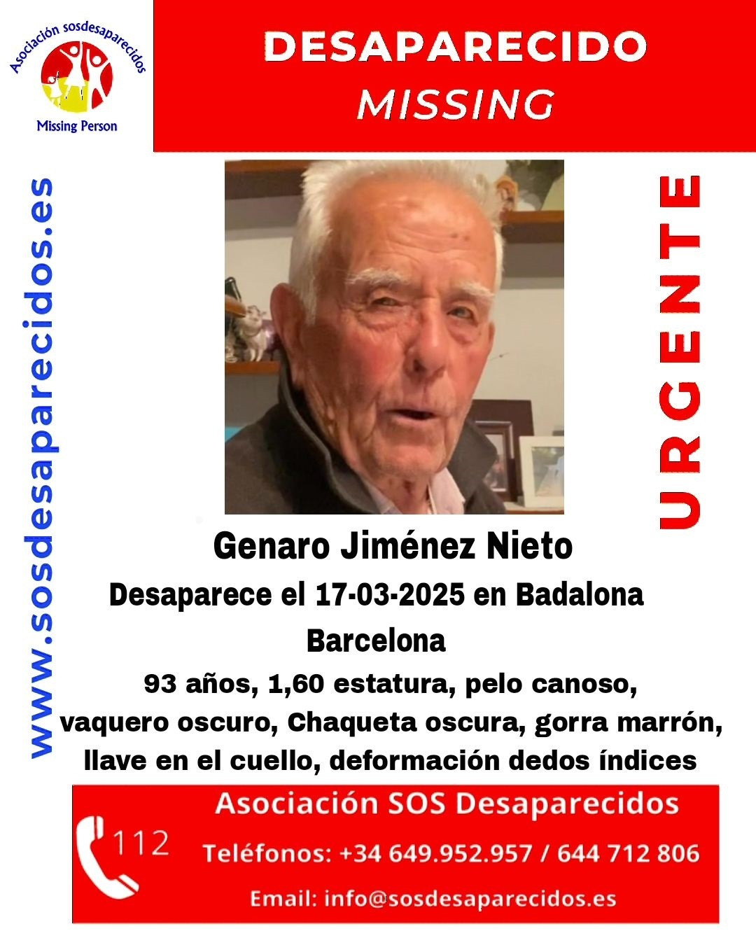 EuropaPress 6614097 buscan hombre 93 anos desaparecido badalona barcelona (1)