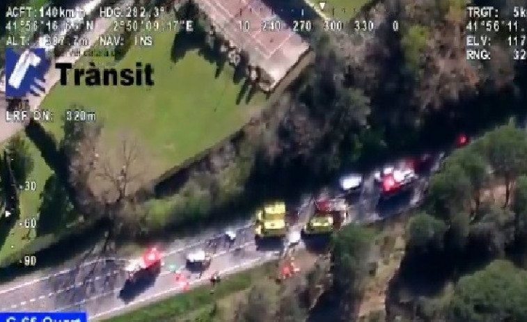 Dos ferits greus en un accident d'aquest dilluns en la C-65 a Quart