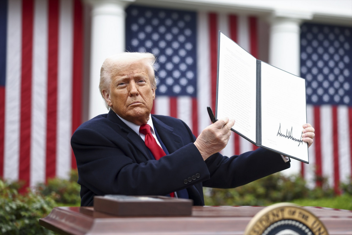 EuropaPress 6620670 april 2025 washington district of columbia usa us president donald trump