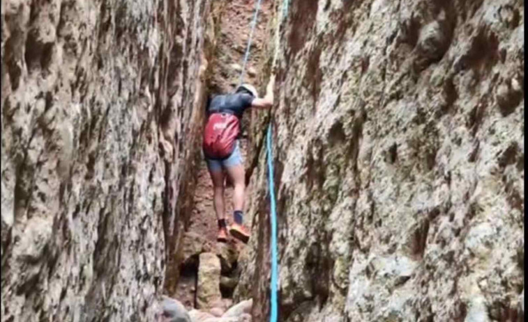 Rescatat un senderista atrapat en el Canal del Musclo a Montserrat