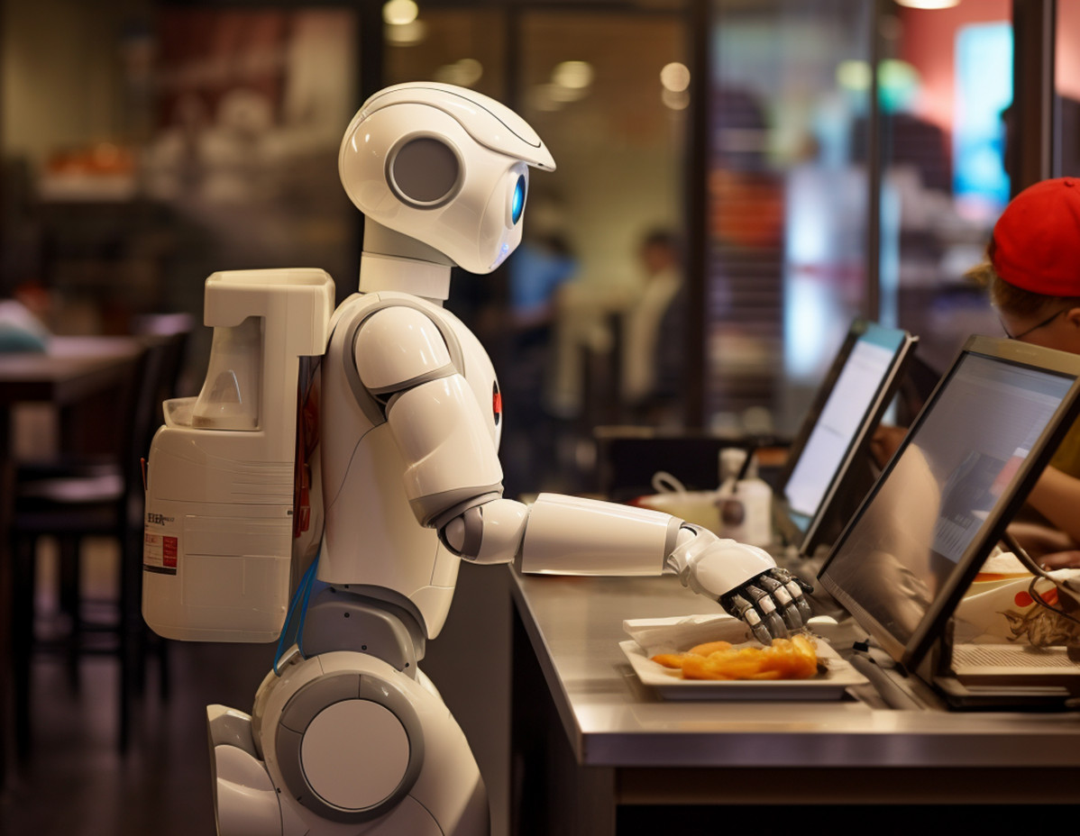 Ordinary human job performed by robot