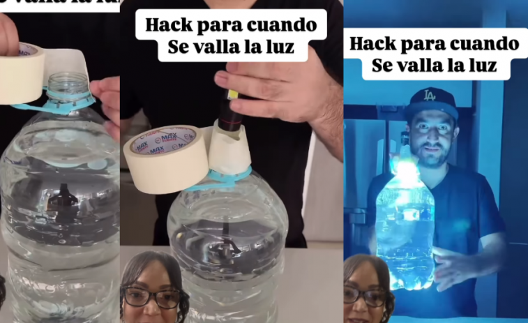 Una garrafa d'aigua i una llanterna, el hack per tenir llum en futures apagades: 