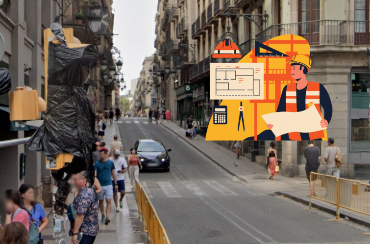 Més talls a Barcelona: sense trànsit al carrer Jaume I per les obres de la Via Laietana