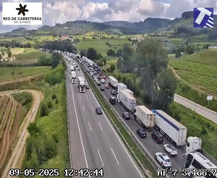 EuropaPress 6709630 imagen tramo ap 7 subirats vilafranca penedes barcelona retenciones