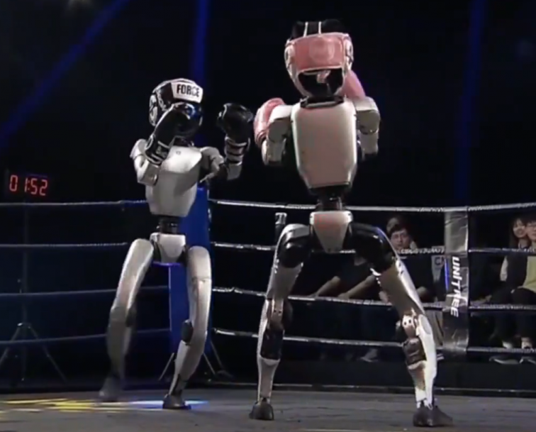 VÍDEO: La Xina organitza el primer combat de kick-boxing entre robots humanoides de la història