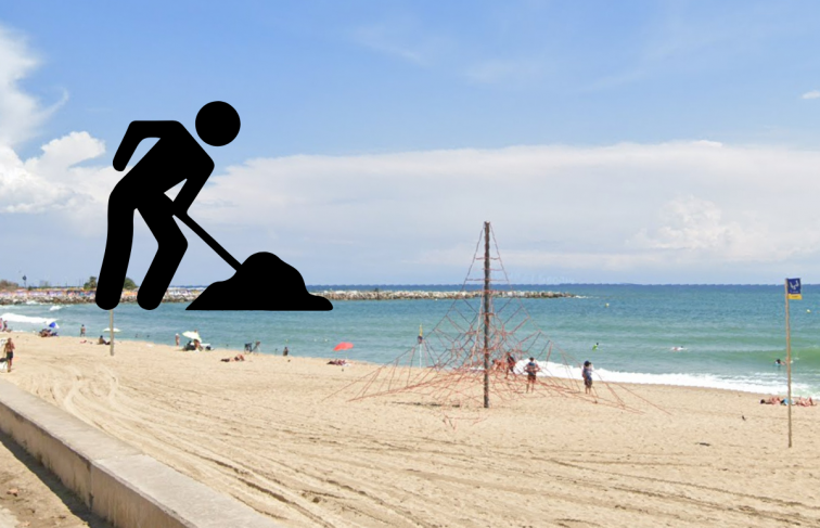 Obres a les platges de Barcelona: problemes per als banyistes durant l'estiu