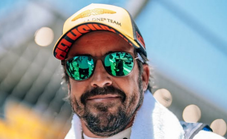 Fernado Alonso, eufòric després de puntuar al GP d'Espanya: 