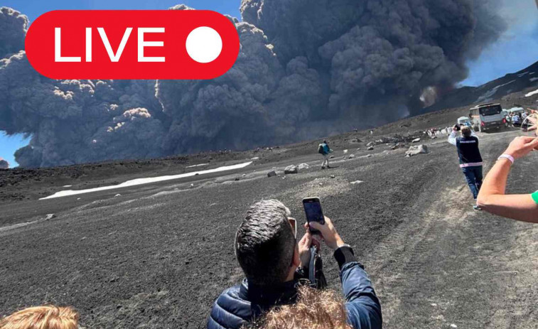 Impressionants imatges del volcà Etna esclatant: segueix l'erupció en directe