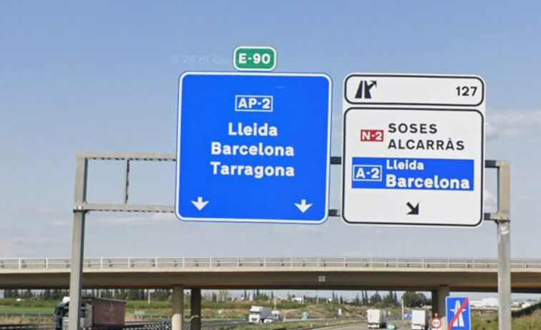 Retencions a l'AP-2 a Soses: problemes després d'un accident de trànsit