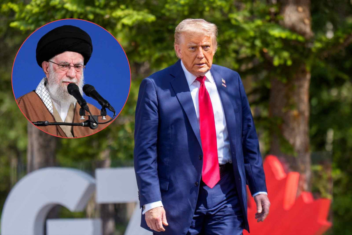 El líder supremo Alí Jamenei y Donald Trump