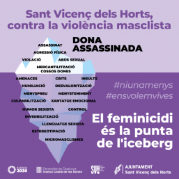 El Ayuntamiento de Sant Vicenç dels Horts condena el asesinayo machista de una mujer en la provincia de Málaga