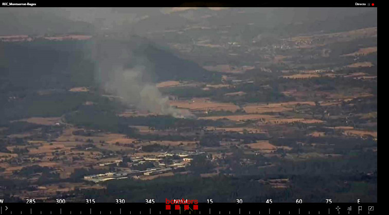 Un incendi agrícola a Manresa obliga a tallar la circulació ferroviària i mobilitza mitjans aeris