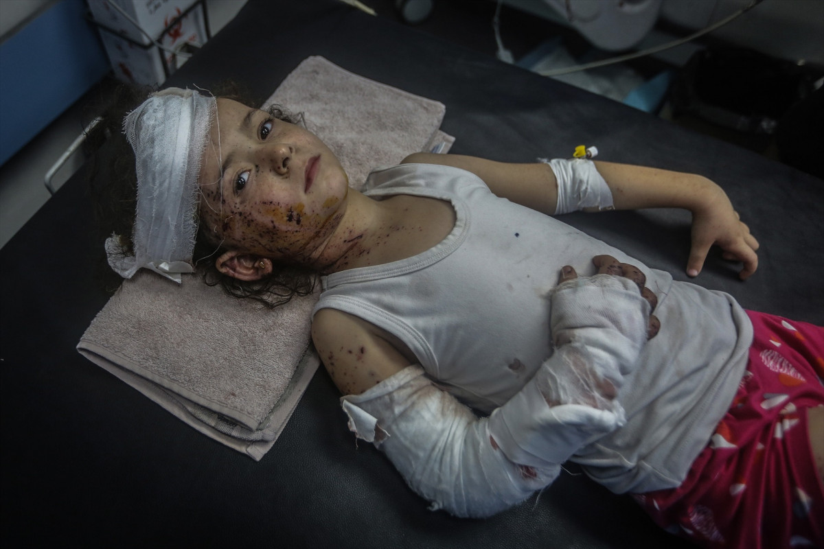 EuropaPress 5500318 11 october 2023 palestinian territories gaza city palestinian kid lies at