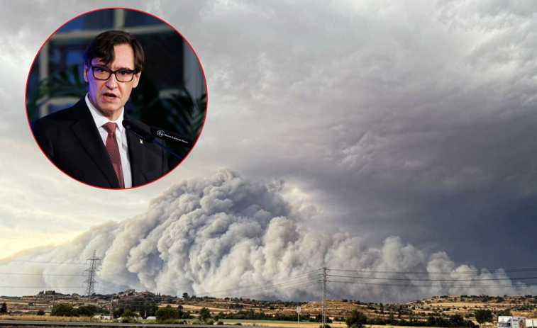 Salvador Illa sobre l'incendi de Lleida: “Els focs ja no són com abans, seran dies durs”