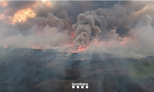 Segarra: dos morts i més de 5.300 hectàrees cremades en l'incendi