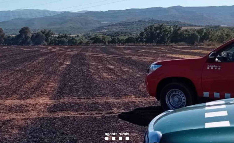 Controlat un incendi agrícola a Tremp que ha cremat 5,5 hectàrees a Palau de Noguera