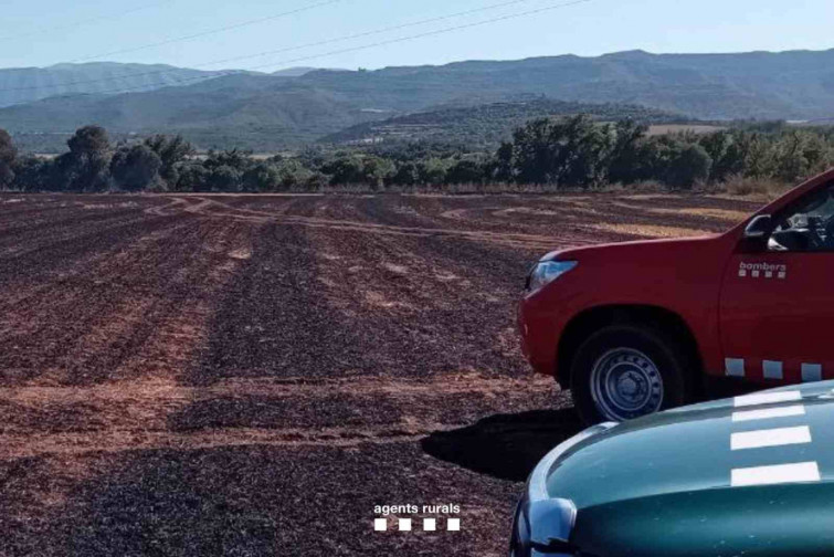 Controlat un incendi agrícola a Tremp que ha cremat 5,5 hectàrees a Palau de Noguera