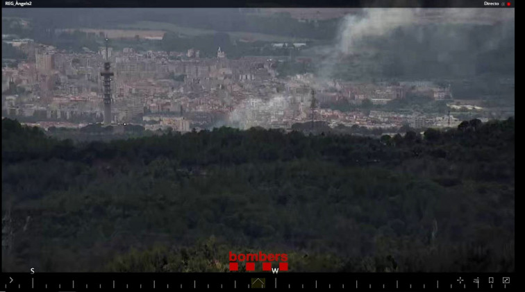 Estabilitzat l'incendi de la Pujada dels Polvorins (Girona) després de cremar 1,6 hectàrees