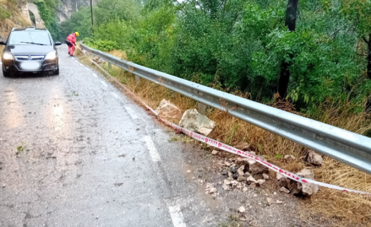 Esllavissada a Foradada per les intenses pluges