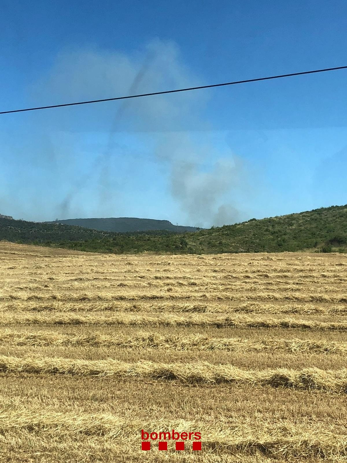 Incendio en Bellprat (Barcelona).