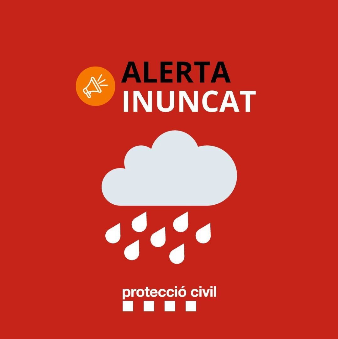 Archivo - Aviso de activación de la alerta Inuncat en Catalunya