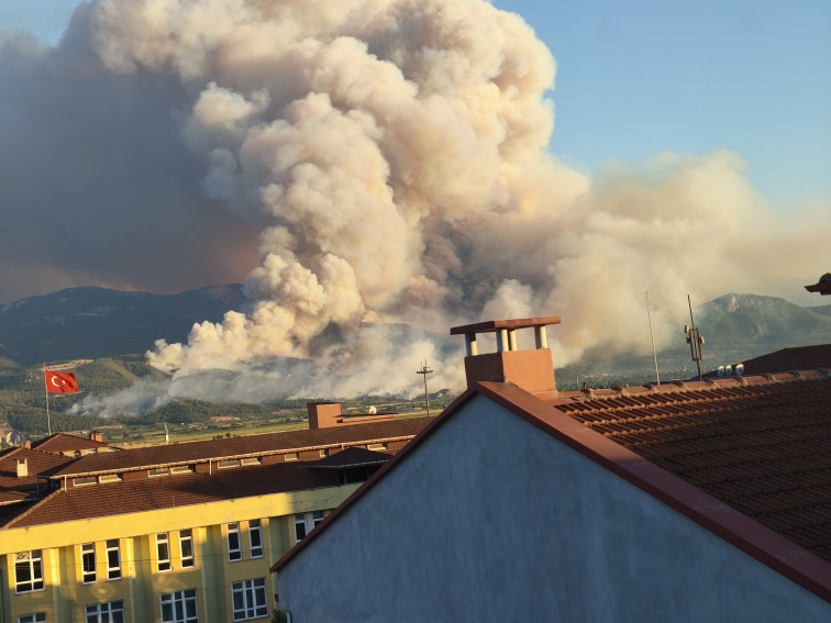 VÍDEO: un gegantesc incendi forestal assota el nord-oest de Turquia i genera un inusual tornado de foc