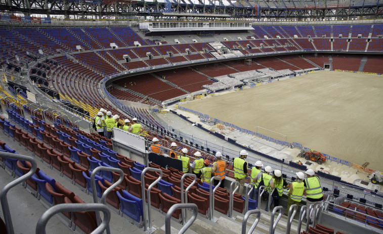 El Barça i l'Ajuntament segellen un acord per a la reobertura gradual del Camp Nou