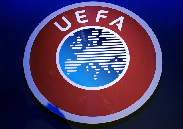 EuropaPress 2687374 03 march 2020 netherlands amsterdam general view of uefa logo at the beurs