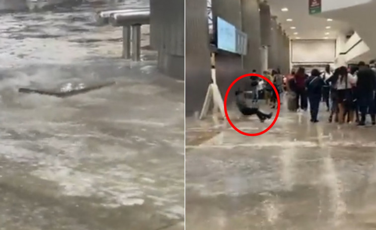 VÍDEO: Passatgers nedant amb maletes i taxis encallats: així va ser el caos en la CDMX que ara l'aeroport busca superar