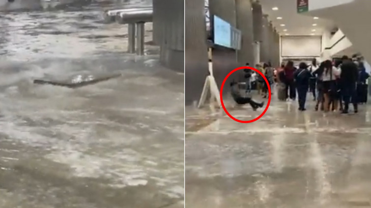 VÍDEO: Passatgers nedant amb maletes i taxis encallats: així va ser el caos en la CDMX que ara l'aeroport busca superar
