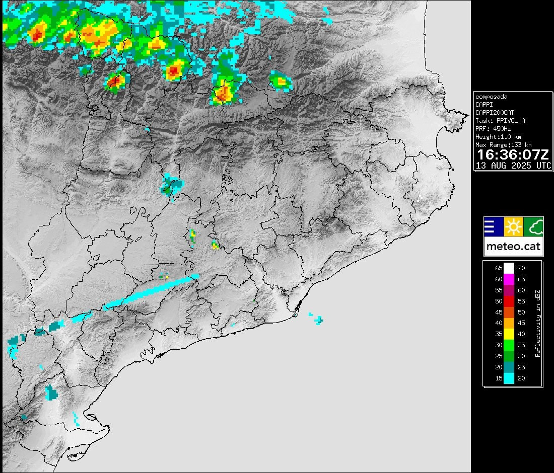 Catalunya activa la prealerta Inuncat por lluvias en la Vall d'Aran y el Pallars Sobirà (Lleida)
