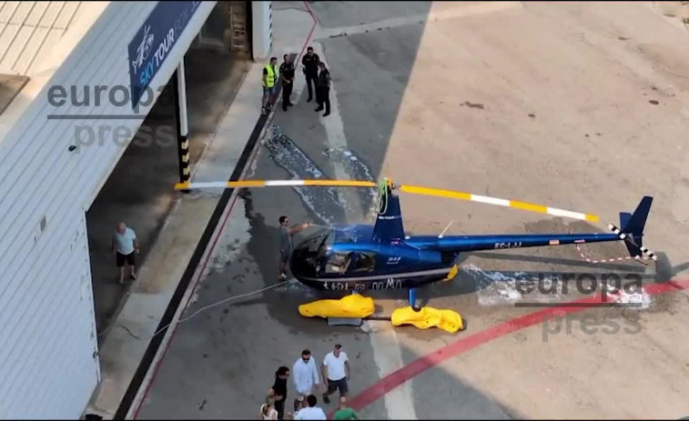 VÍDEO: Un helicòpter turístic efectua un amaratge controlat sense ferits