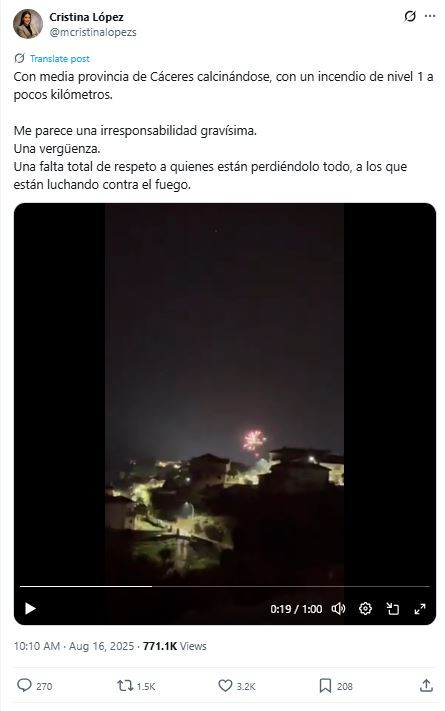 Irresponsabilitat ciutadana a Càceres i pèssima gestió a Castella i Lleó mentre mitja Espanya es crema