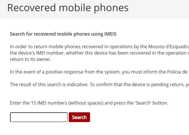Mossos fone