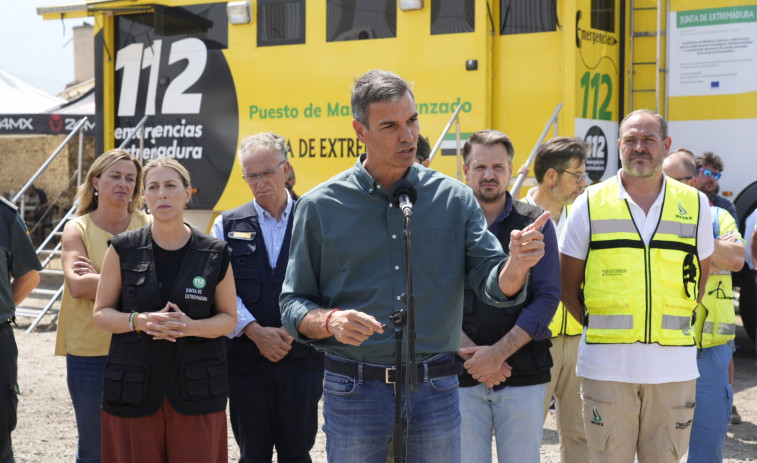 Sánchez anuncia que el dimarts es reconeixerà l'emergència en zones amb incendis