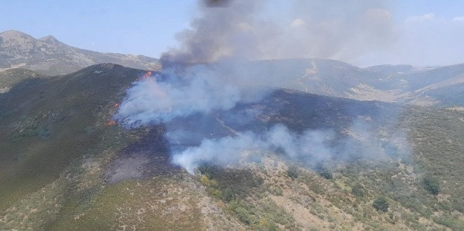 Un piròman inicia un foc darrere dels operatius que apagaven l'incendi de Lleó