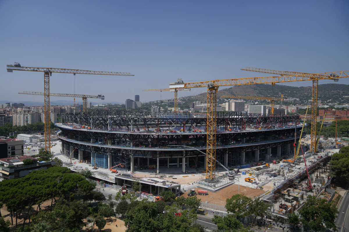 EuropaPress 6894856 obras nuevo estadio futbol spotify camp nou agosto 2025 barcelona catalunya