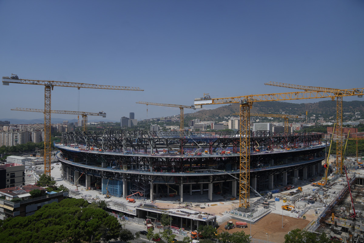 EuropaPress 6894866 obras nuevo estadio futbol spotify camp nou agosto 2025 barcelona catalunya