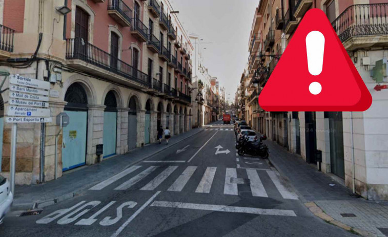 Ensurt a Tarragona: es desprèn part de la façana d’un edifici al centre
